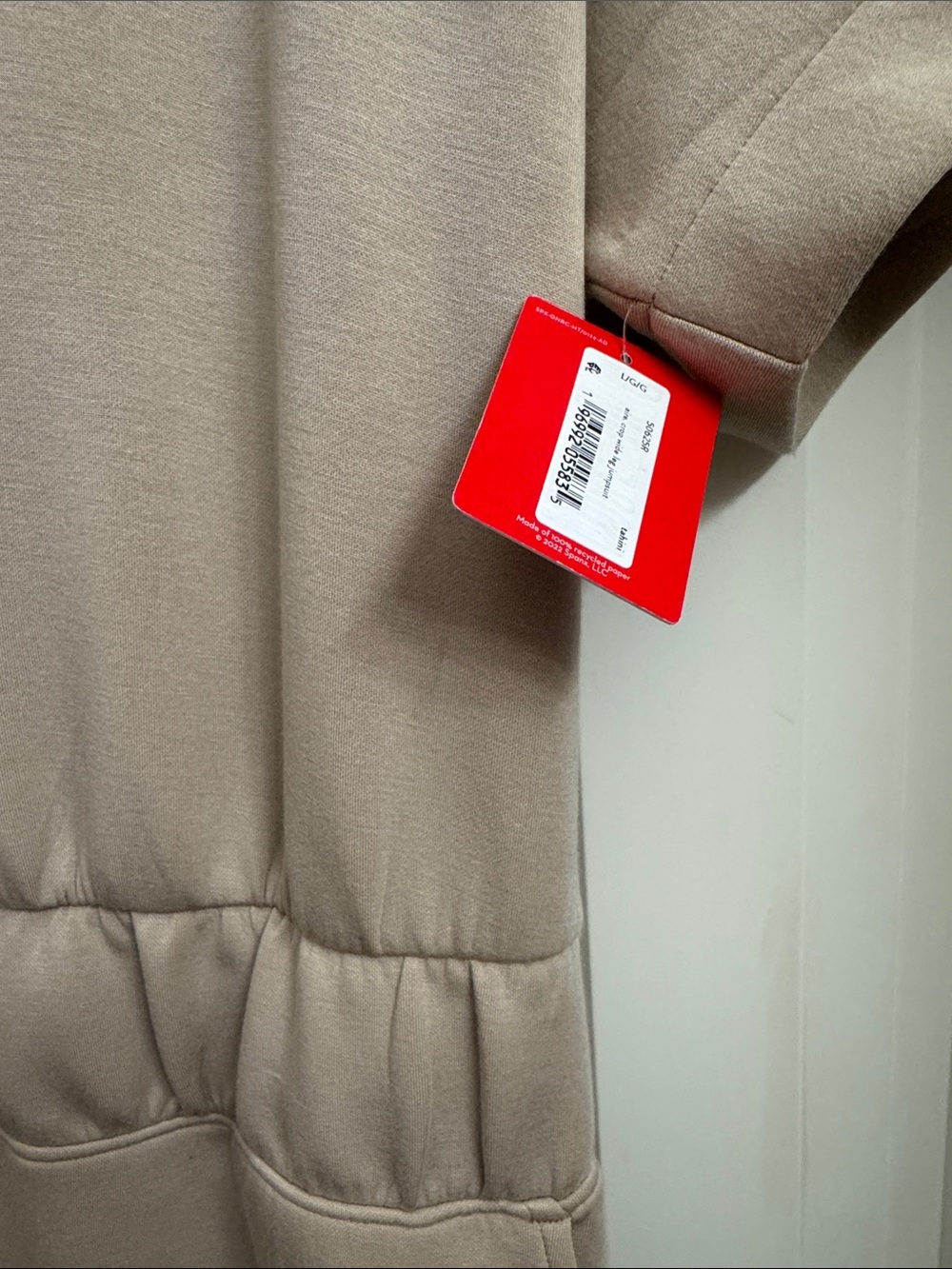 SPANX Airessentials Neutral Beige Midi Jumpsuit, L, New with tags - Picture 6 of 10